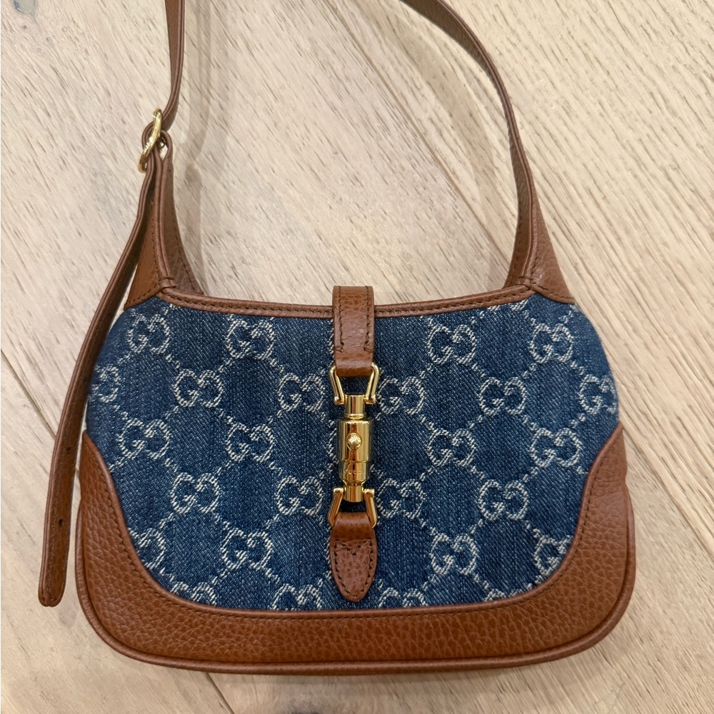 Gucci Jackie 1961 Mini GG Denim & Leather Shoulder Bag *Excellent Condition*